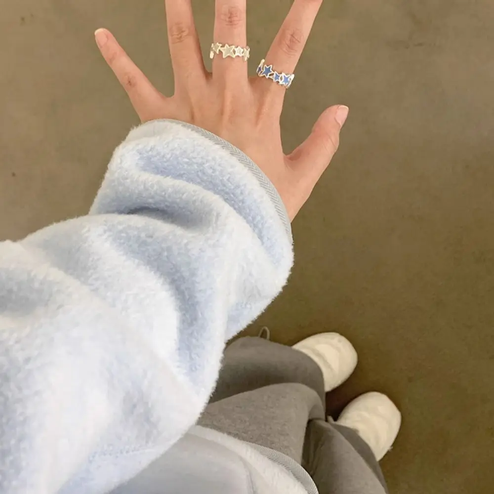 Cute Geometric Irregular Star Ring Jewelry Accessories Alloy Y2K Open Ring Korean Style Minority Design Finger Buckle Friend
