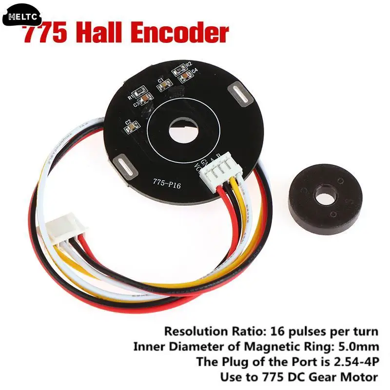 775-P16 Double Hall Magnet Encoder Code Plate Magnetic Induction Rotation Speed Direction Sensor Use To 775 DC Gear Motor