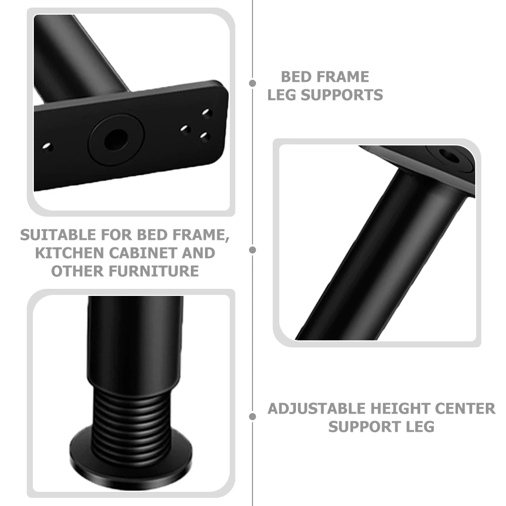 

2pcs Center Adjustable Height Strong Load-Bearing Replacement For Frame Sofa Cabinet Furniture Under Mattress Support Bed Frame