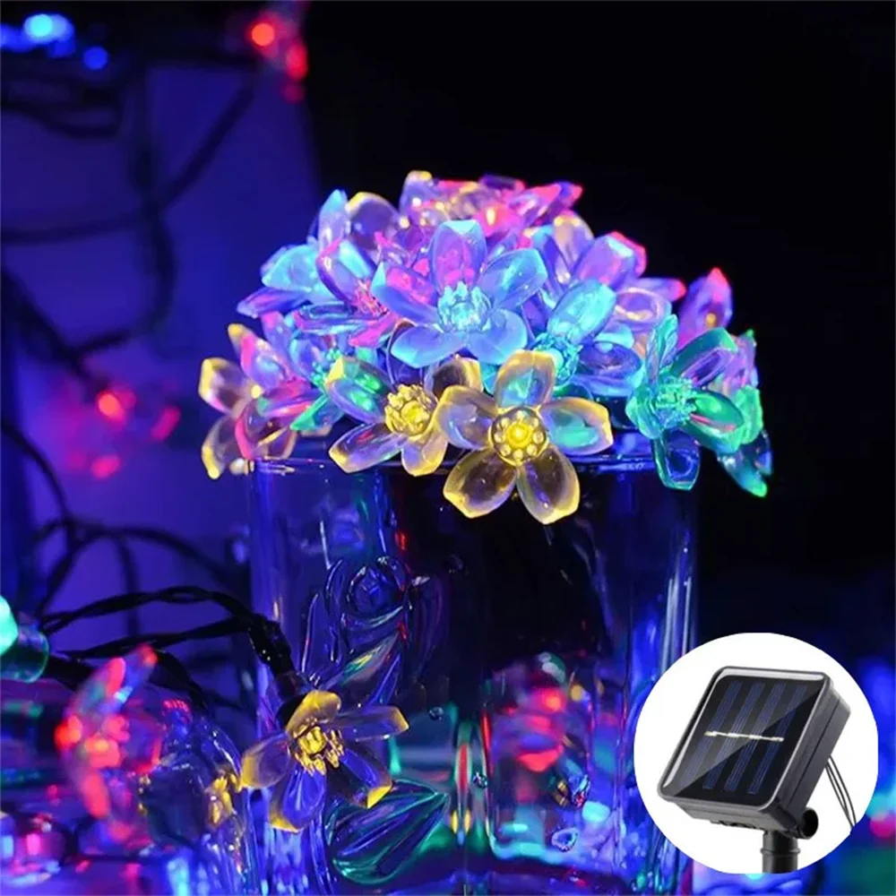 

20/50 LED outdoor solar waterproof LED cherry blossom lamp solar string lamp cherry blossom lamp garden party decoration