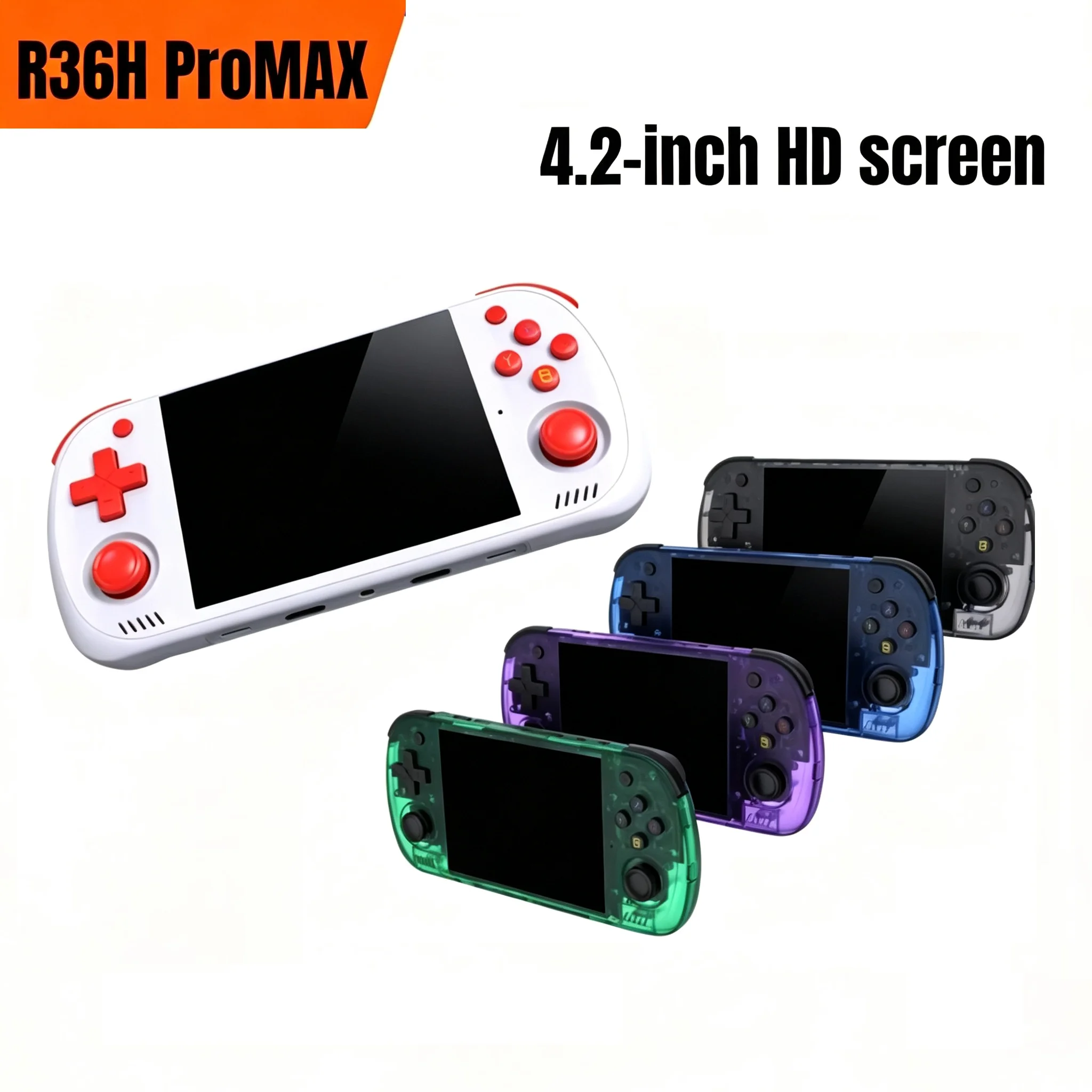 New 4.2 Inch R36H Pro Max Retro Game Console Handheld 1024*768 Big Screen Portable Pocket Video Player Games Boy Gift