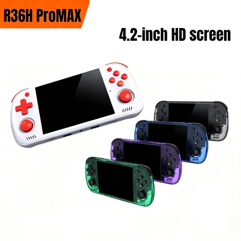 New 4.2 Inch R36H Pro Max Retro Game Console Handheld 1024*768 Big Screen Portable Pocket Video Player Games Boy Gift