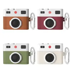 Retro 3D Camera Earphone Case Protective Cover for AirPods 4 Shockproof Protective Silicone Skin Cover