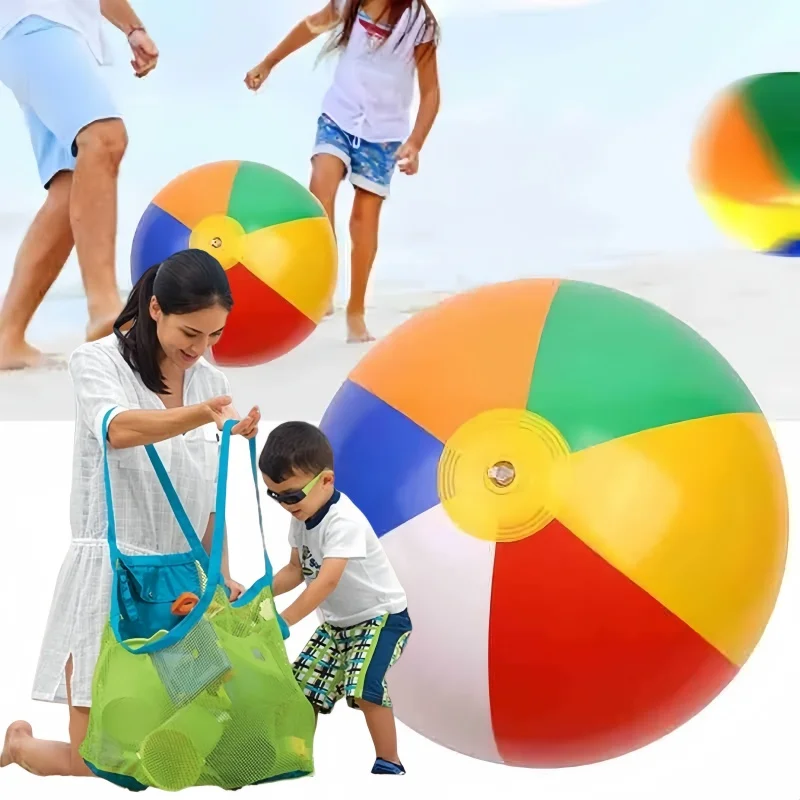 

Summer Outdoor Swimming Pool Beach Inflatable Ball Toy Beach storage mesh bag Prop Pool Volleyball Game Parent-child Interaction