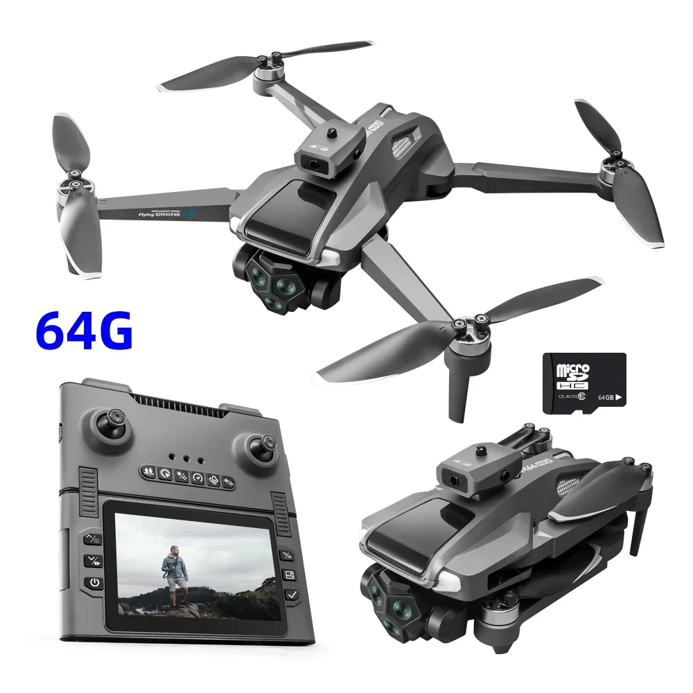 2025 New M66 Drone 4K HD Aerial Photography Camera Dron With Screen Omnidirectional Obstacle Avoidance Dron RC  Gift For Boy