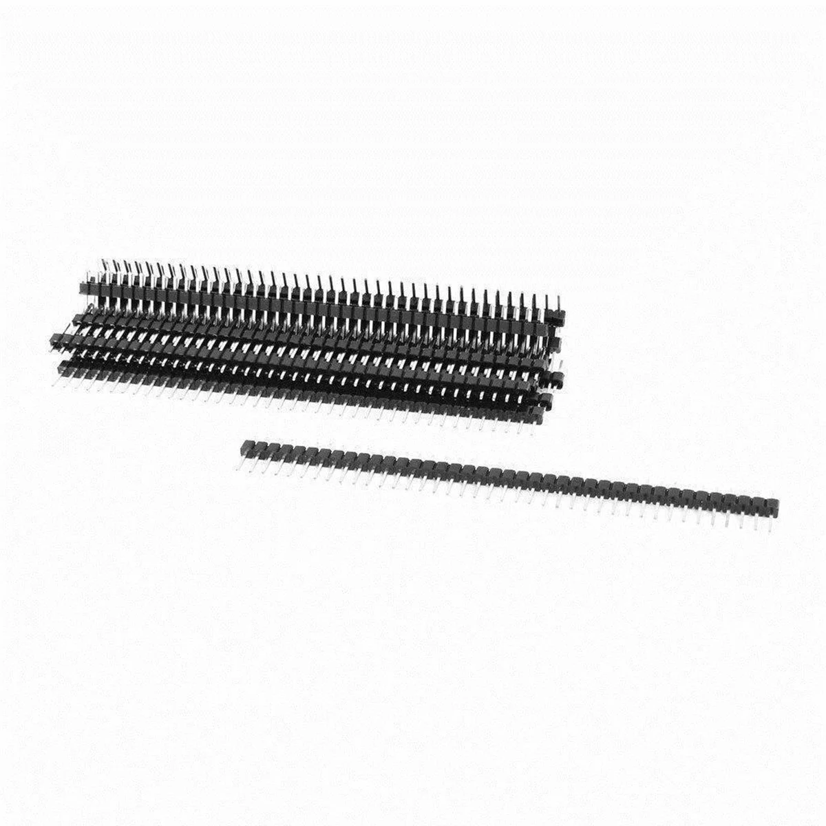 

20pcs 2.54Mm Single Row Pin Headers Female Male Connector For Pcb Board Breakaway Strip Breadboard Electric