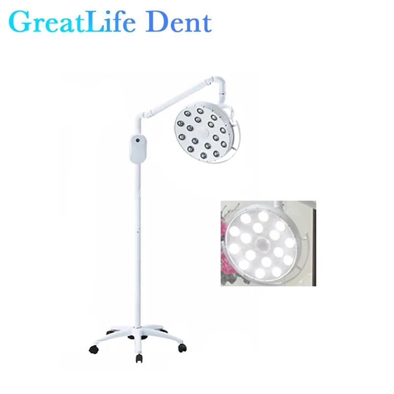 

GreatLife Dent 48w 16 Leds Vertical Floor Standing Mobile Distance 900mm Medical Exam Shadowless Dental Led Operation Light Lamp