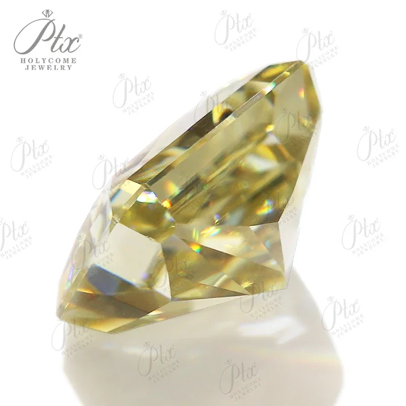 Moissanit-Losesteine, goldgelbe Farbe, Crush Iced Radiant-Schliff, für Schmuck, Ringe, Ohrringe, DIY-Herstellung, hochwertige Perlen und Charms – Detail 2