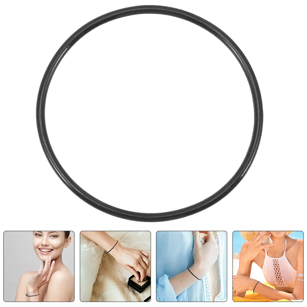 50 Pcs Wristbands Silicone Elastic (black) Bracelets Charm Outdoor Hand Strap Stretch Men Women