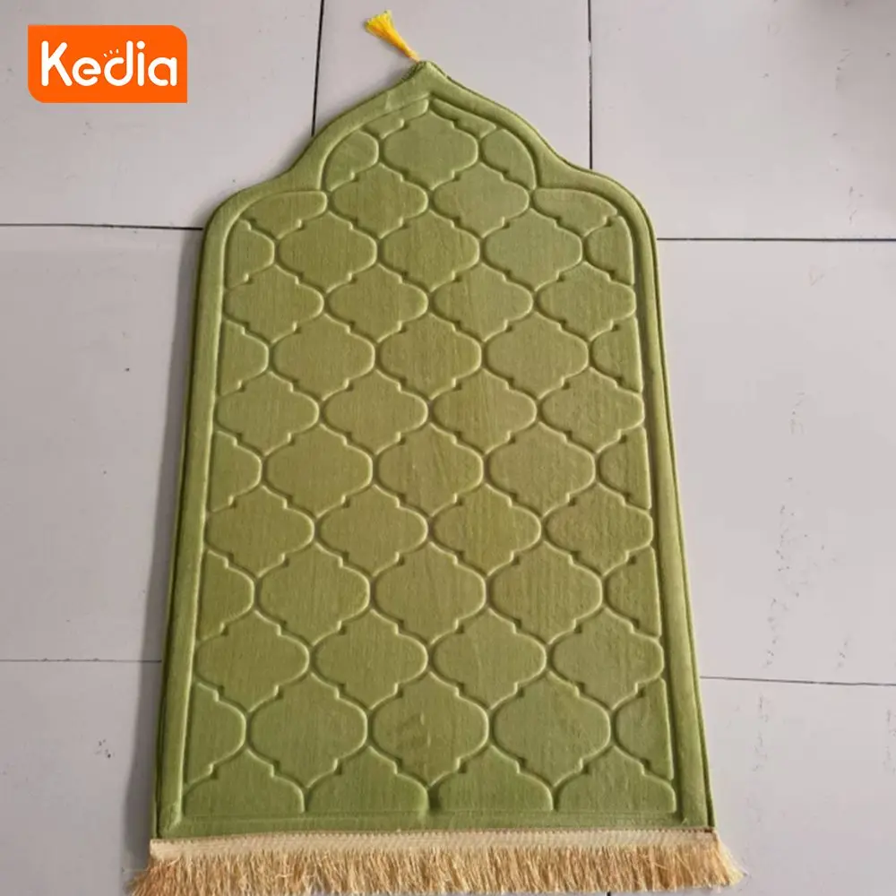 Multi-function Durable Anti-slip Soft Printing Thickening Floor Mat Good Toughness Tassel No Burrs Prayer Mat Household Carpet