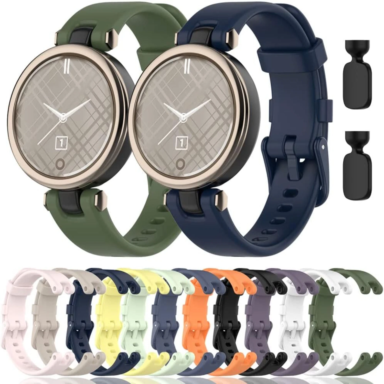 Pulseira de relógio de silicone à prova d'água confortável, durável e elegante para relógio inteligente esportivo fitness feminino Lily - acessórios esportivos