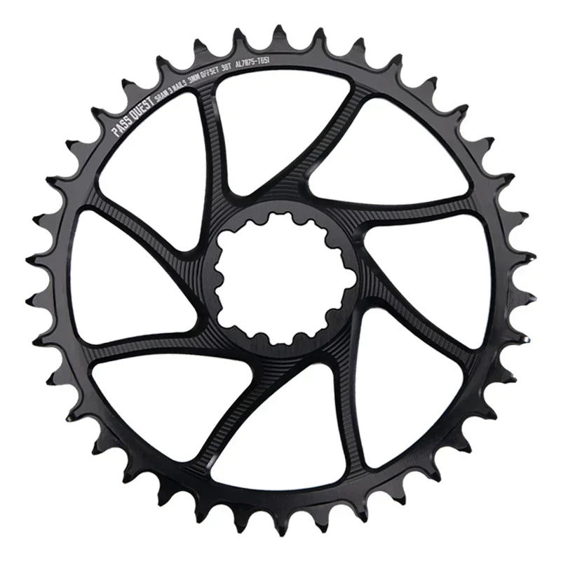 PASS QUEST-MTB Bike Chainring, Narrow, Wide, Oval, Round Gradient, GX XX1, X01, X0, X9, 3mm, Offset, Mountain Bicycle