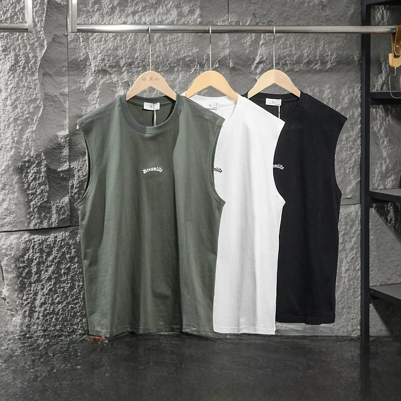 

Comfortable Breathable Men's round Neck Sleeveless Tank Top Summer Casual Sporty Cotton T-Shirt Soft against the Skin