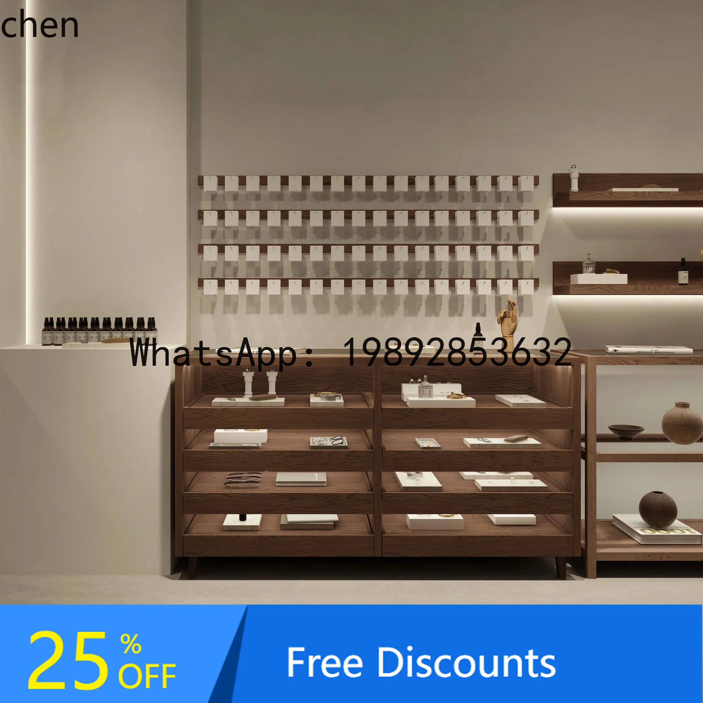 H1  jewelry display case, optical store display case, clothing store, Nakajima water table glass