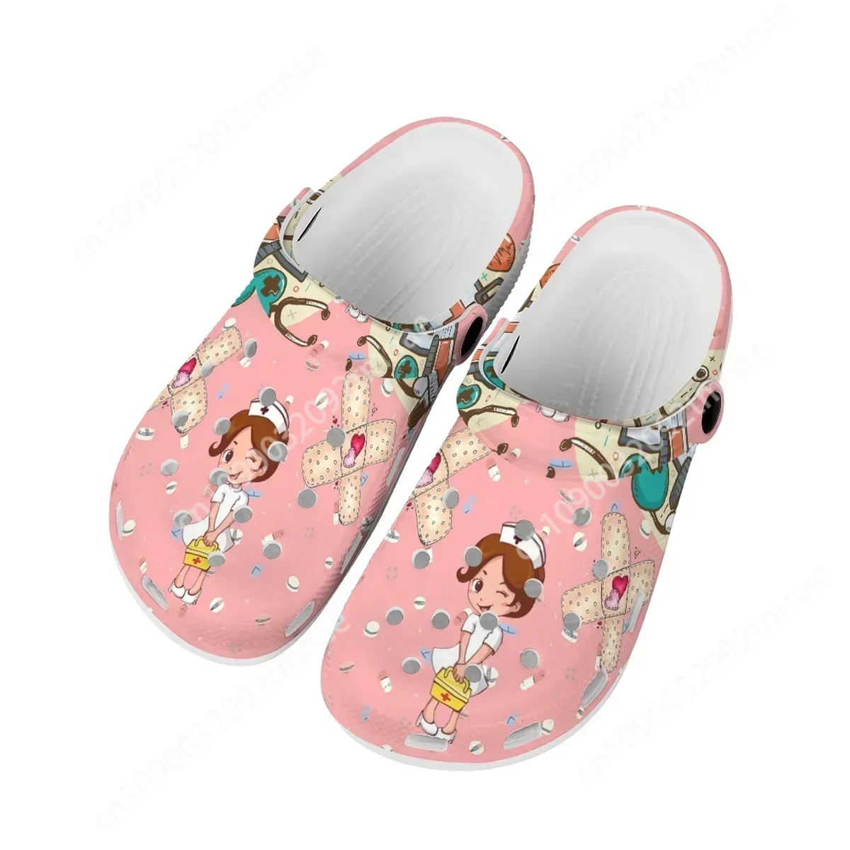 

Fashion Nurse Hole Shoes for Women Men Cute Nurse Girls Medical Tool Design Girls Boys Sandal Light Slippers Clogs Custom