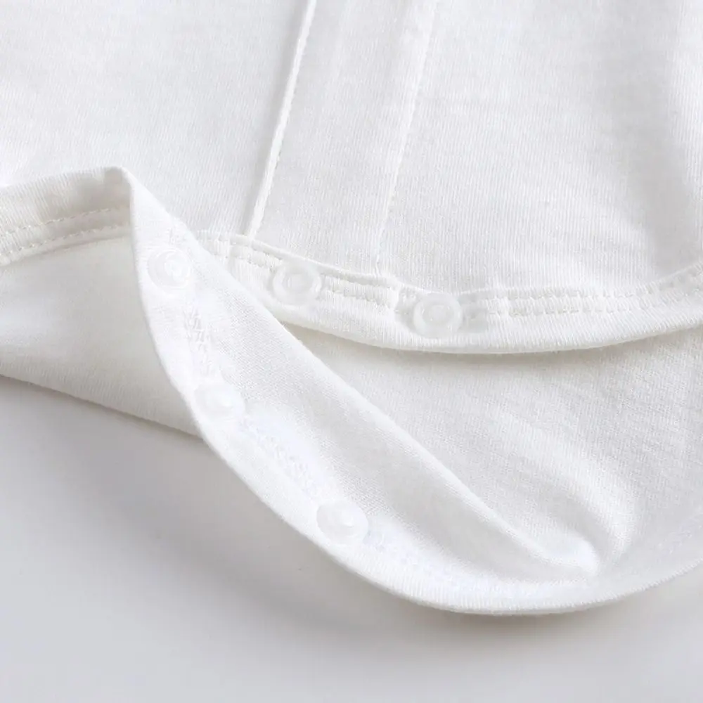 100% Cotton Baby Onesie Detachable Bow Tie Triangle Bodysuit Short-sleeved Romper Long Sleeve Gentleman Tie Bodysuit Toddler