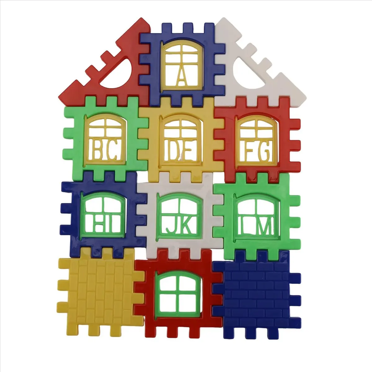 Super Sale 24PCS Children Puzzle plastic letter Building blocks house toy