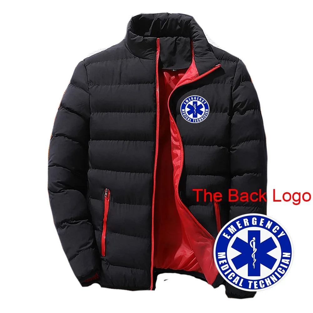 EMT Paramedic Emergency Medical 2024 Autumn And Winter New Mens Cotton Padded Jackets Fashion Casual Outdoor Keep Warm Coat