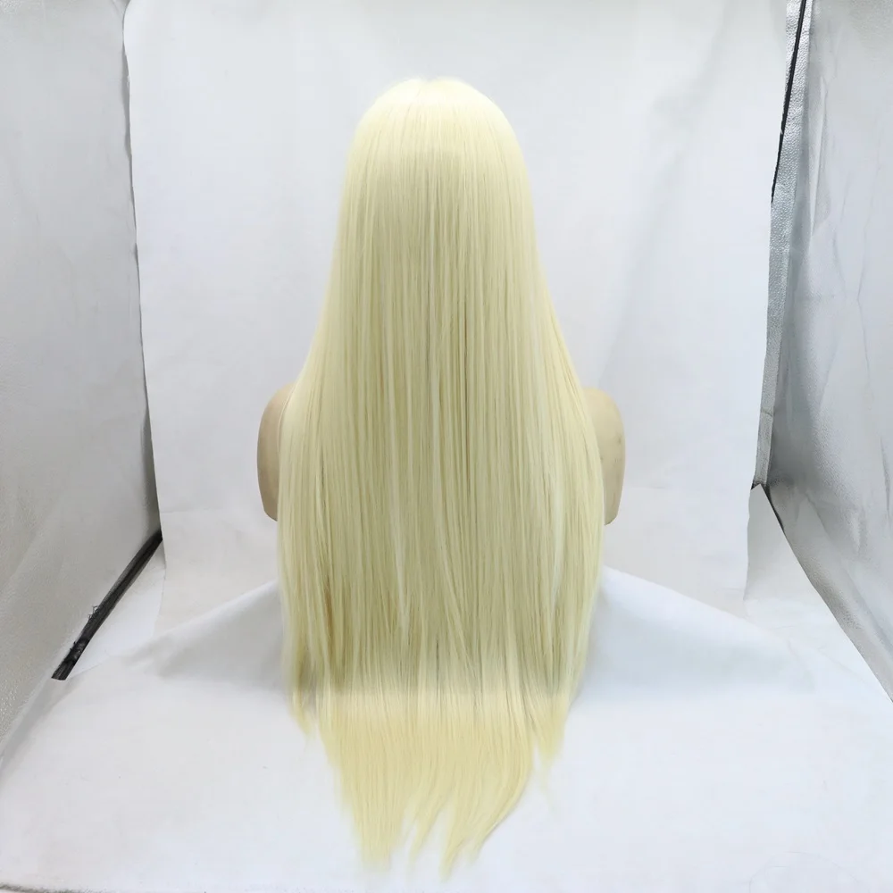 Straight Synthetic Hair For Women 24 Inch Blonde Cosplay Wigs High  Quality with Heat Resistant Fiber