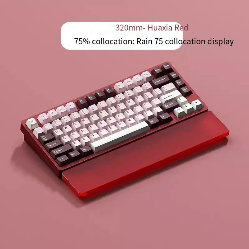 Acrylic Frosted Transparent Keyboard Palm Rest Custom Wrist Rest Ergonomic for 60/68/75/87/98/104 Key Mechanical Keyboard