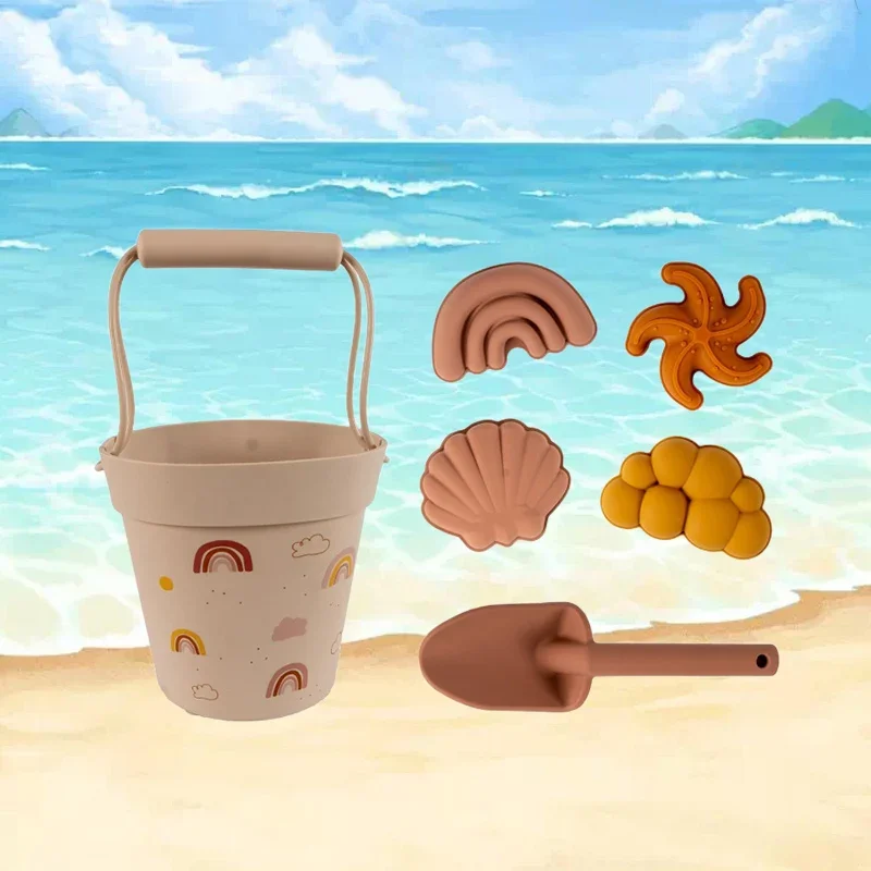 set-di-secchielli-da-spiaggia-in-silicone-giochi-d'acqua-al-mare-e-strumenti-per-scavare-la-sabbia-pala-grande-giocattoli-da-spiaggia-per-giochi-con-la-sabbia