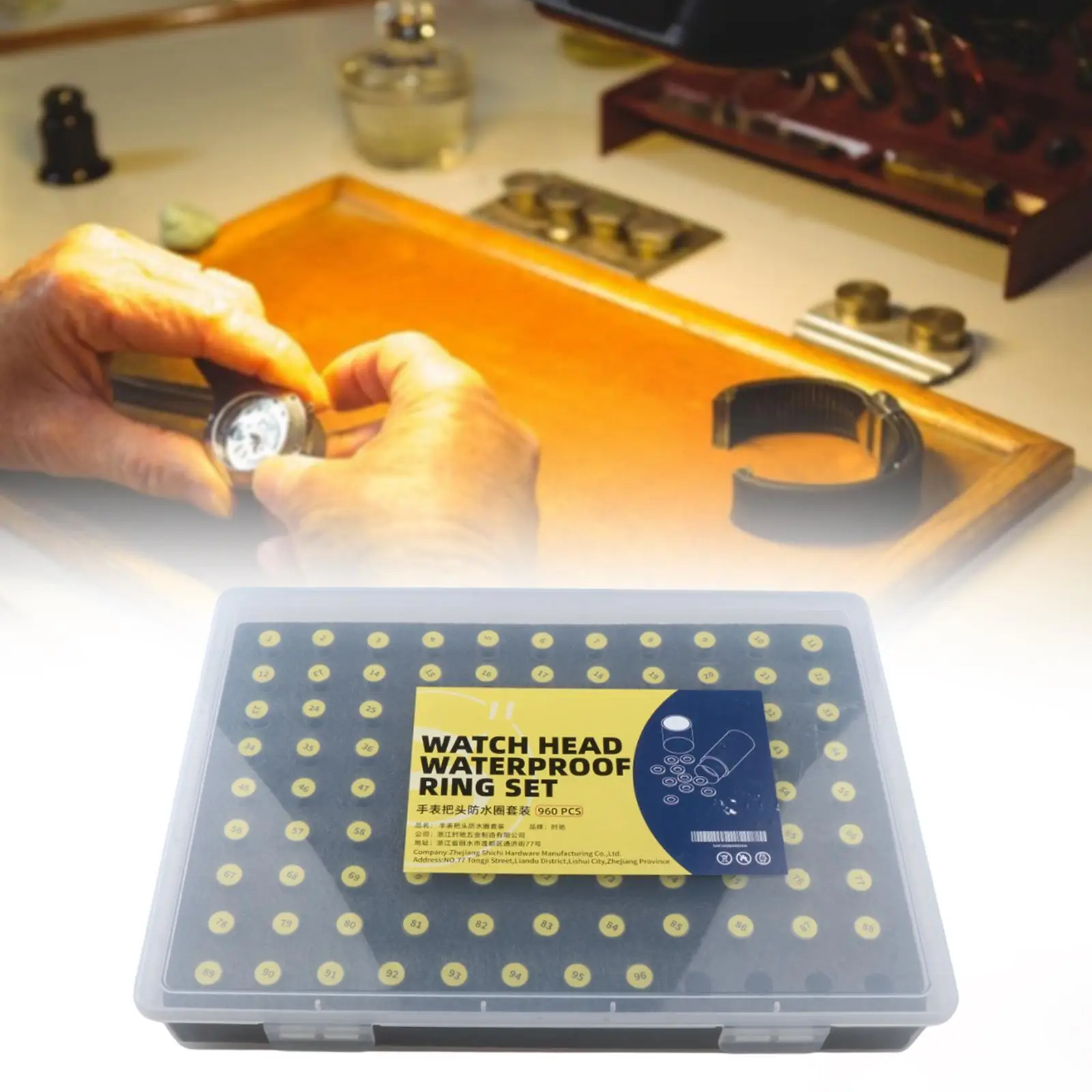 960x Watch Gaskets Set Washer Watch Crown Rings for Jewelers Repairing