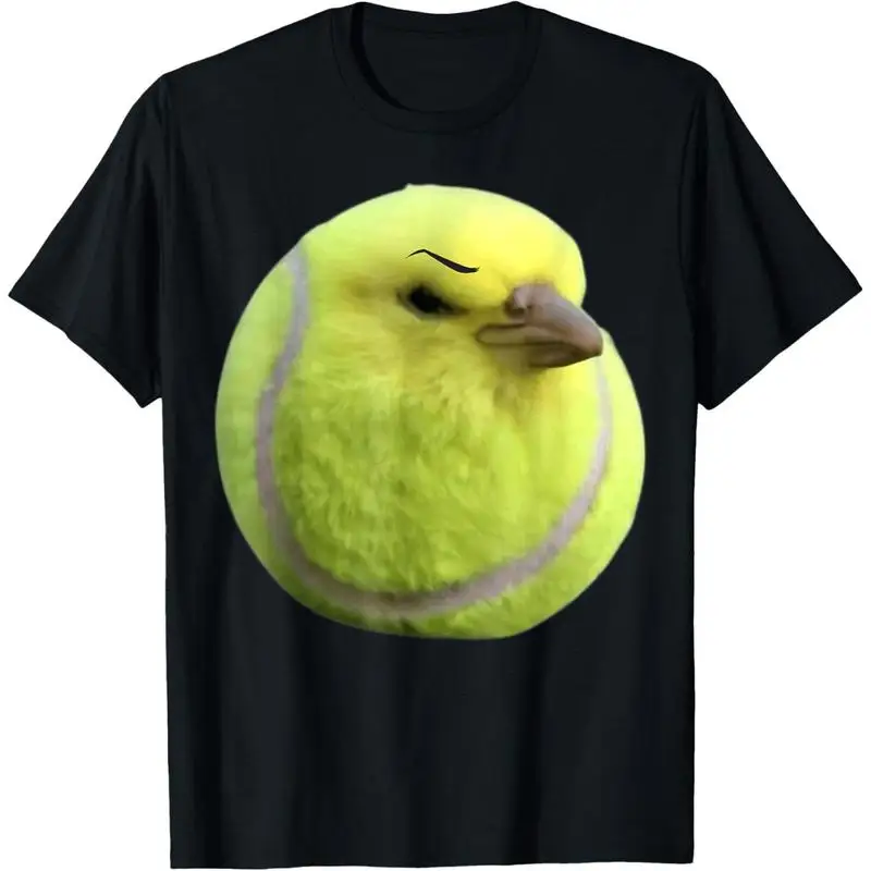 

Unisex Funny Tennis Chick Meme T-shirt Men Women Humorous Tennis Ball Bird Graphic Print Top Sports Fan Gift
