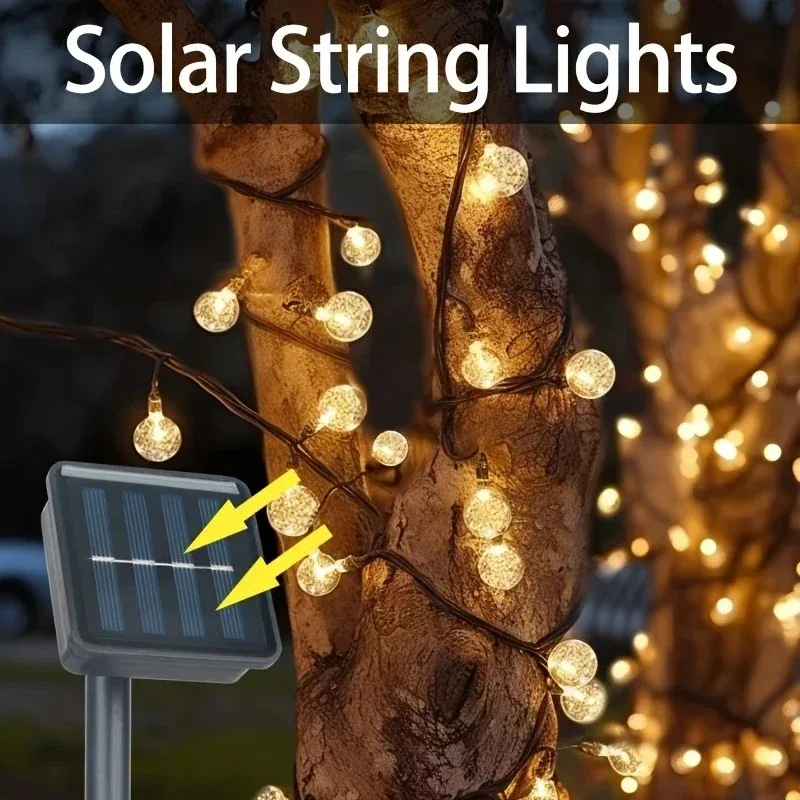Outdoor Waterproof 7M 50LED Solar Fairy Lights Warm White Color Changing Lamp for Garden Wedding Christmas Scene Decor