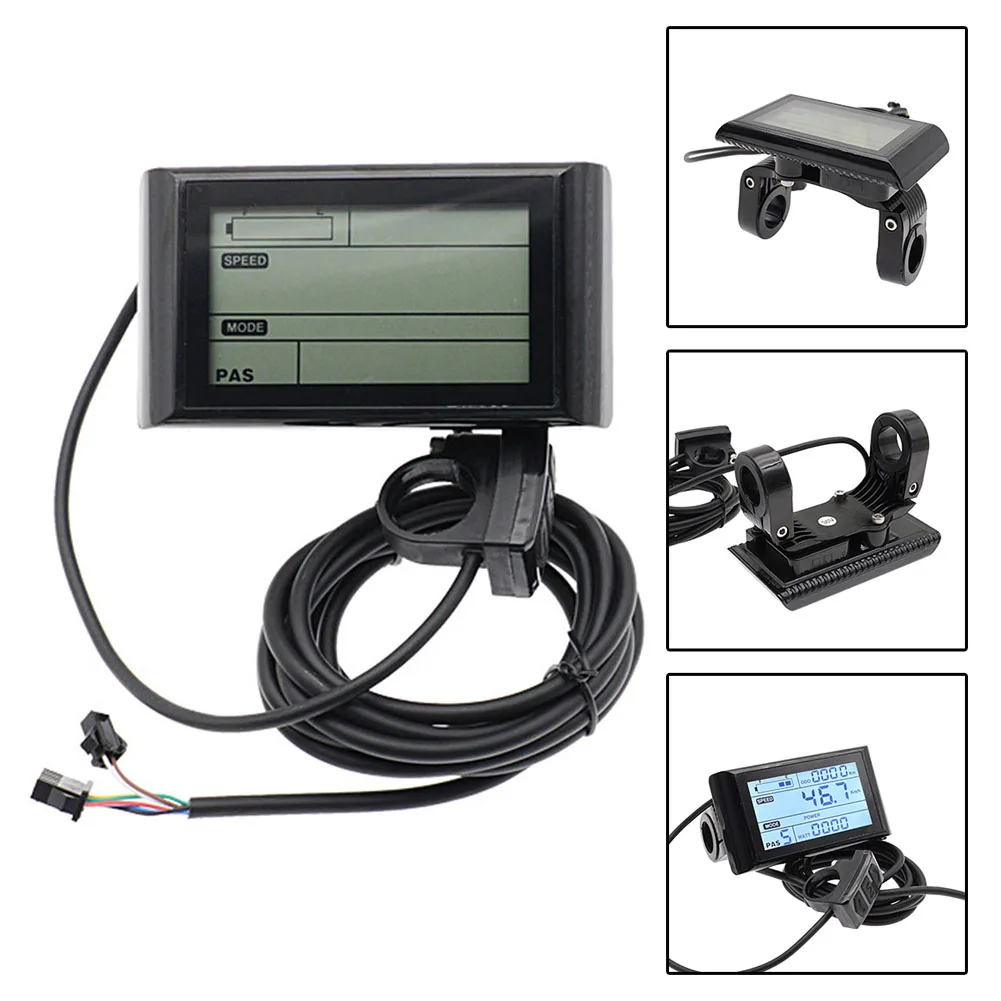 

7pin Connector Ebike Display ABS Shell Material Adjustable Backlight Compatible With 24V Support 36V 48V For Cycling