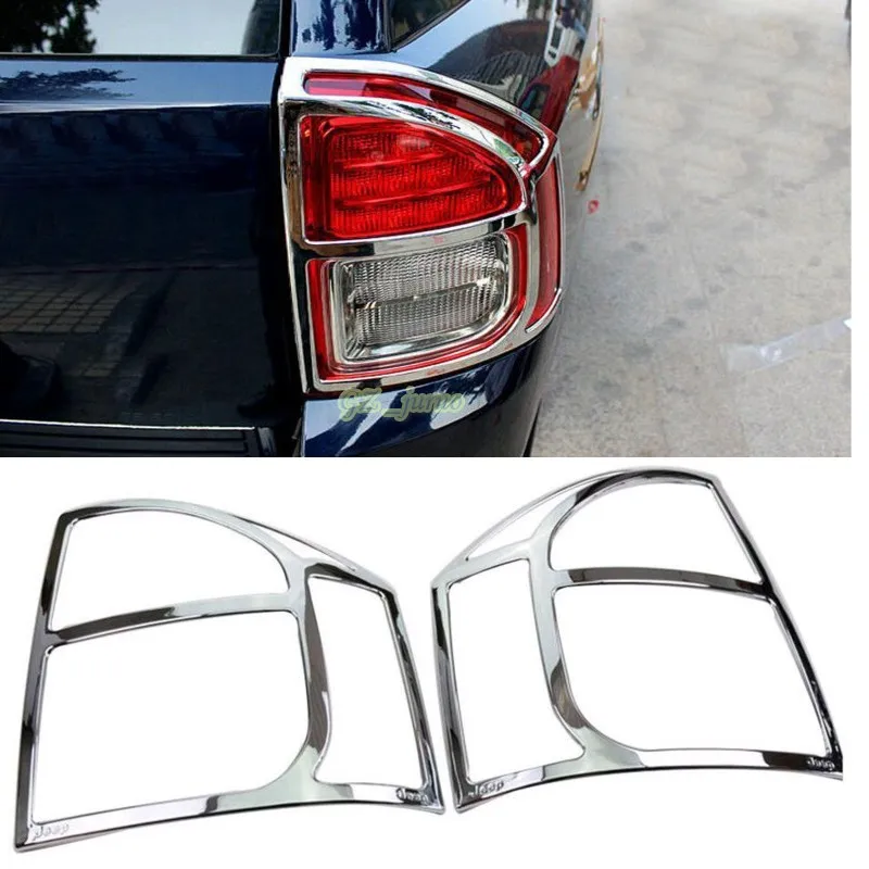 

ABS Chrome Rear Tail Light Lamp Cover Trim 2pcs for JEEP COMPASS 2011 2012 2013 2014 2015 Automotive accessories