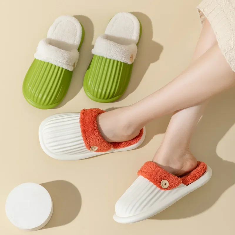 

Casual Platform Fluffy Slippers Women House Designer Shoes Ladies New Fashion Popular Warm Winter Slippers Flats Indoor Footwear