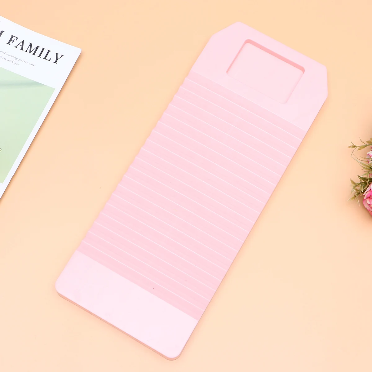 

Washboard Laundry Supplies Effort-saving Thickened Medium-sized Durable Plastic Washboard for Clothes Underwear Travel Camping