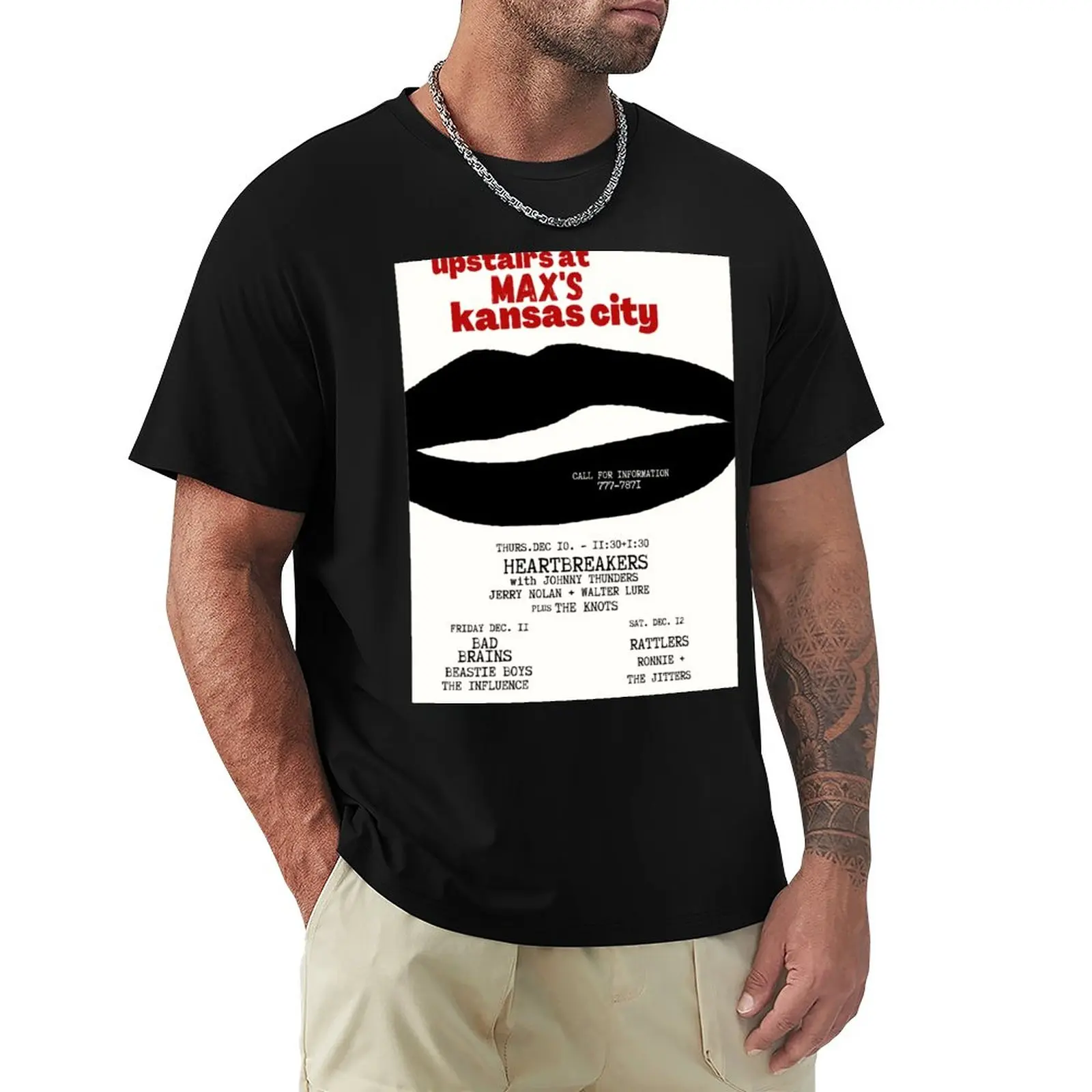 

Vintage Max's Kansas City gig poster T-Shirt boys animal print for a boy heavyweight t shirts for men