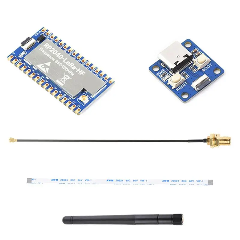 QWE-RP2040-Lora Development Board Kit+Adapter Board SX1262 850-930Mhz Development Board Supports GFSK Lora Durable Easy To Us