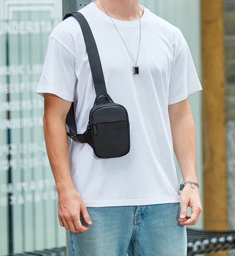 

Japanese Men's Chest Bag Fashion Small Canvas Shoulder Crossbody Bags for Man Mini Cloth Sling Sport Cross Phone Male Handbag 가방