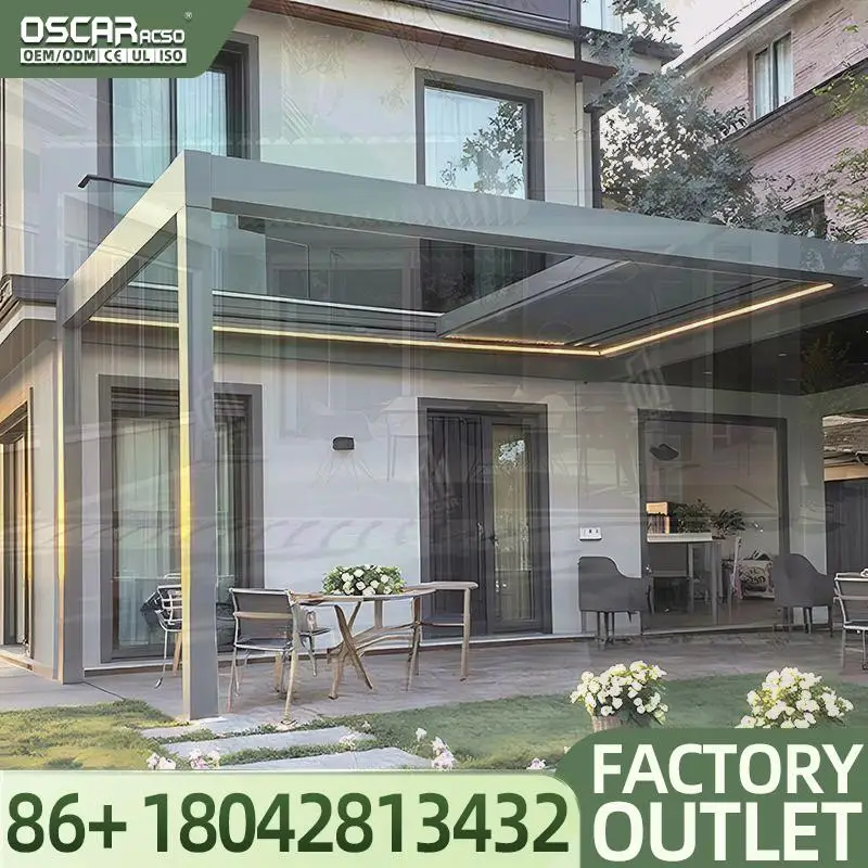 3x3 3x4 4x4 6x4 m Modern Outdoor Bioclimatic Aluminum Louvered  for Gardens Patios and Backyards Pergola