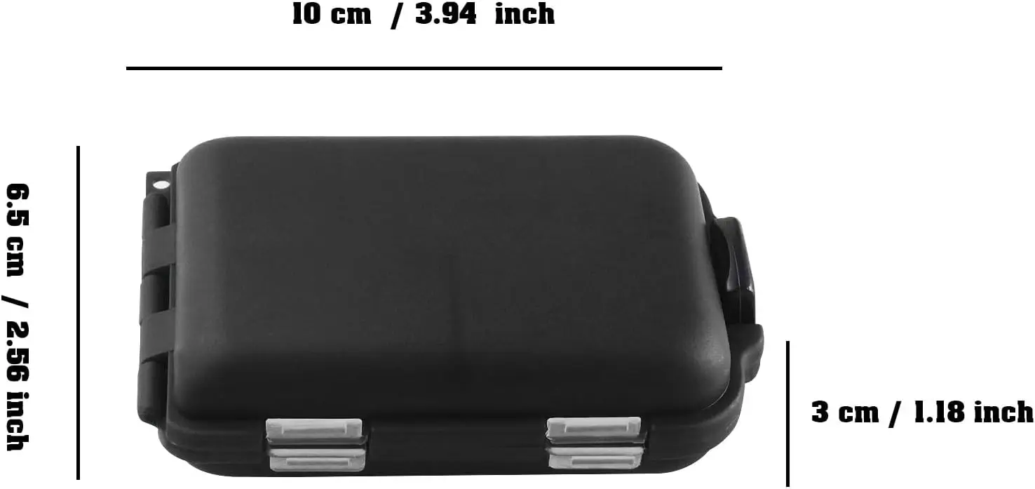 Angelgerät-Box, tragbarer Koffer, Haken, Köder, Köder, Aufbewahrungsbox, Behälter zum Aufbewahren von Wirbeln, Jigs, Haken, Sinker, 10 Fächer – Detail 1
