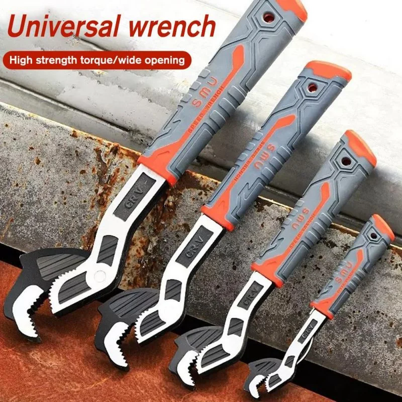 

1pc 6/8/10/12inch Industrial Grade Multifunctional Self-locking Pipe Wrench Tool Vanadium Alloy Steel Car Wrench Tool