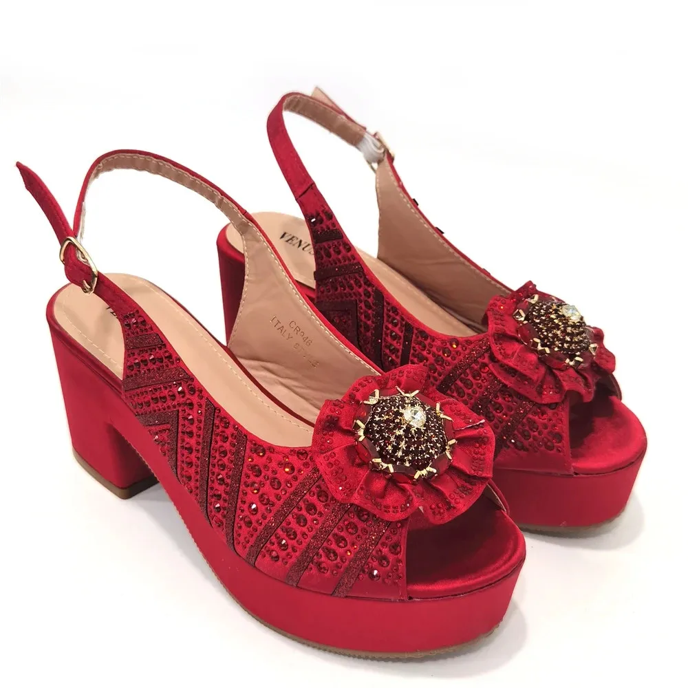 Venus Chan scarpe da donna in pelle sandali con tacco alto moda scarpe Casual vendita calda Slingbacks in stile italiano sandali donna africana