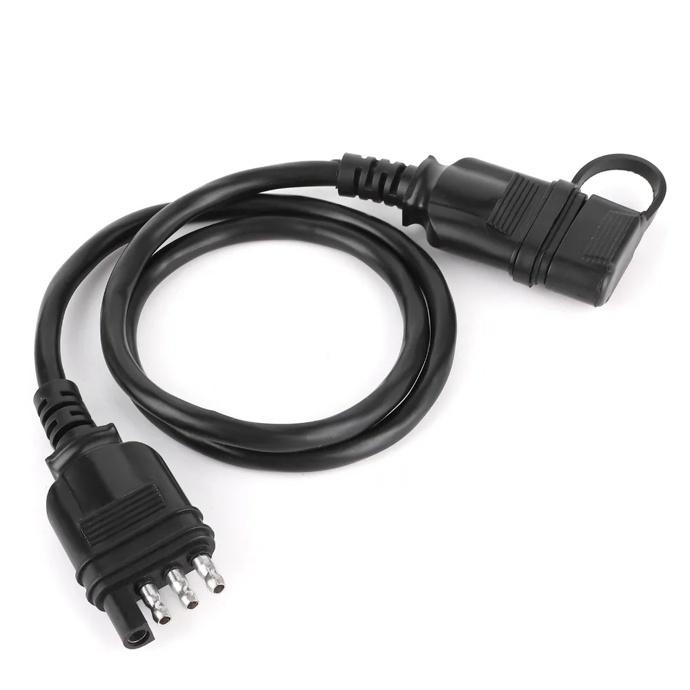 32in Length 4 Pin Flat Extension Cable 4 Pin Flat Wire Plug Male Female Connector Electrical Connection Cable RV Trailer