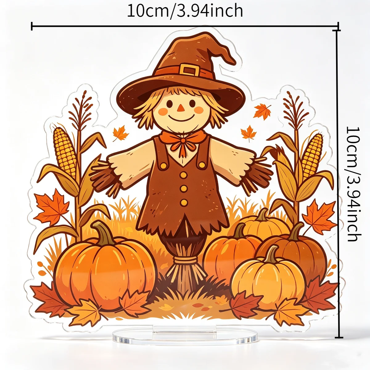 1pc Thanksgiving Pumpkin maple leaf theme Acrylic stand-up Holiday scene desktop decoration small ornaments