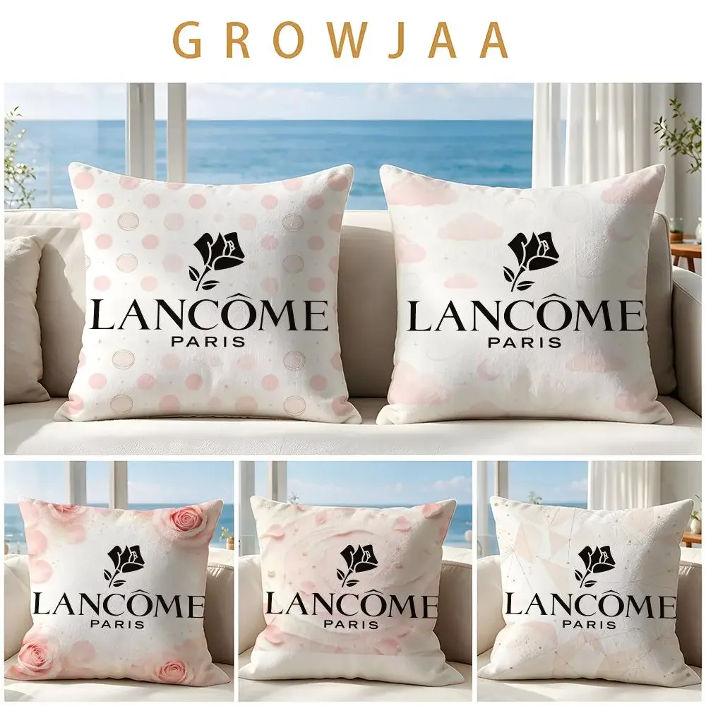 Brand Lancôme Paris Cushion Cover Throw Pillow Short Plush Fresh Natural Cushion for Living Room Sofa Ornament Present Gift