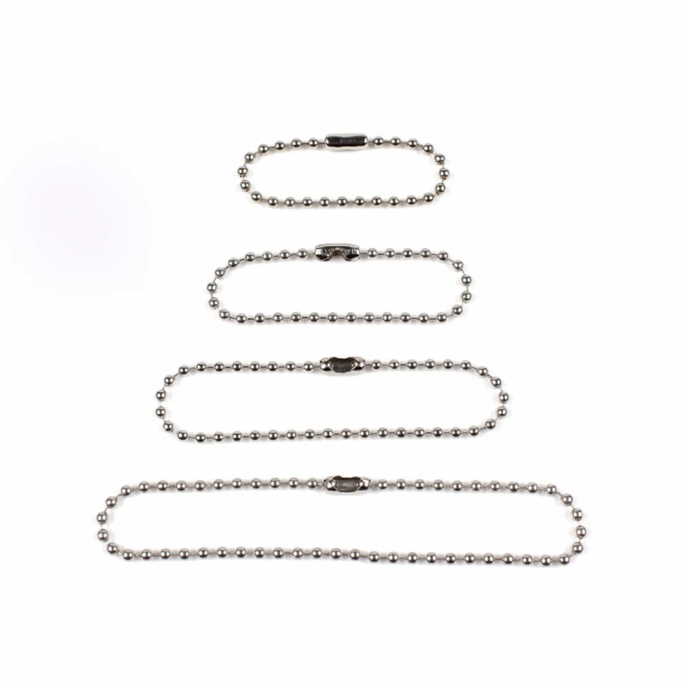 50 Stück Etikettenketten 10/12/15/20CM 2,4mm Kugelketten passend für Schlüsselanhänger, Puppen, Verbindungsstücke, DIY-Schmuck, Kleidungsetiketten-Zubehör – Detail 3