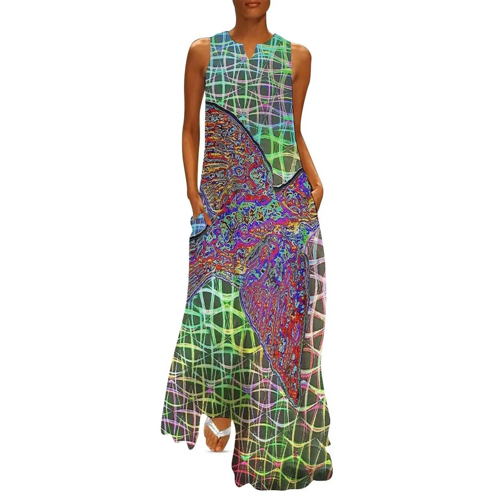 

Rainbow burung Long Dress evening dresses ladies Woman dresses women's evening dress 2025 summer outfits for women 2025