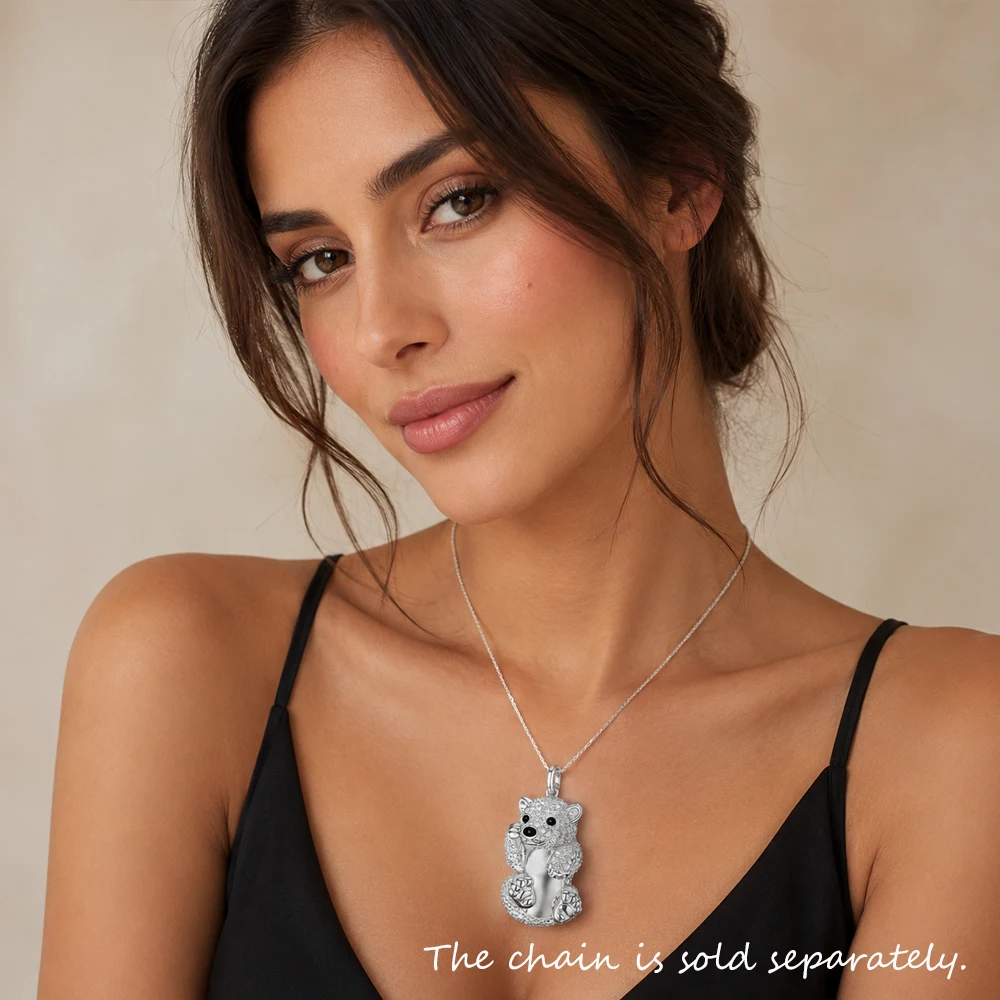 Pendant Polar Bear Summer Brand New Fine Jewelry Europe Cute Bijoux S925 Sterling Silver Gift For Woman