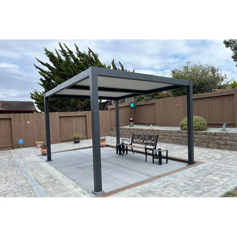 Gazebo Pergola 3x3m Winter Removable Design Powder Coated Aluminum Structure with Insulated Roof All Season Balcony