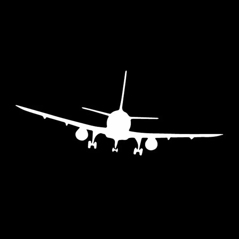 Cool Aircraft Positive Shadow Airplane Dazzling Vinyl Decal Wonderful Car Sticker Black/Silver,15cm*13cm