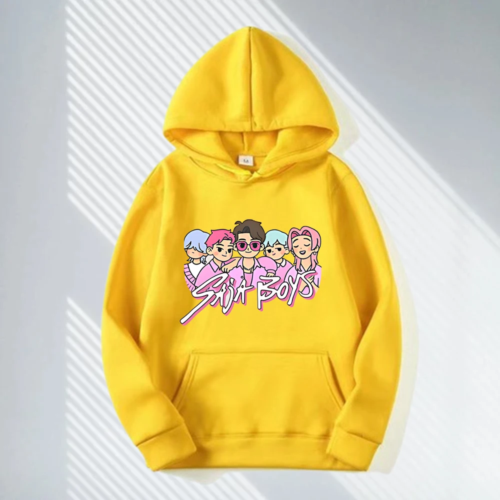 سترة نسائية بغطاء للرأس لخريف/شتاء KPop Demon Hunters مع طباعة كرتونية متعددة الألوان - ملابس رياضية كاجوال بغطاء للرأس للمراهقين