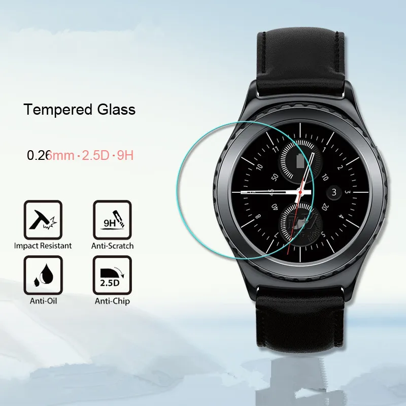 3Pcs For Samsung Gear S2 S3 S4 R380 sport Tempered Glass 9H Anti Scratch Ultra Thin watch  Screen Protectors