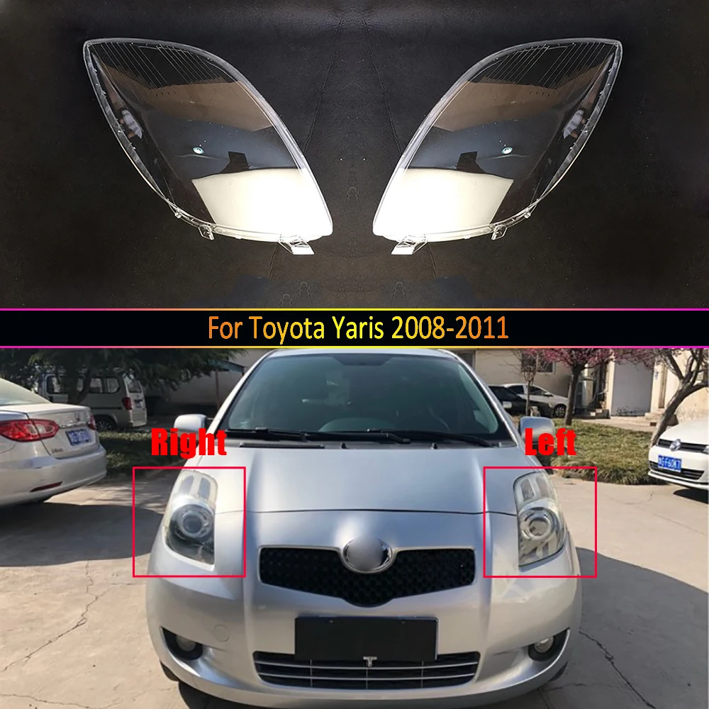 Car Headlight Lens For Toyota Yaris 2008 2009 2010 2011 Car Headlamp Cover Replacement Auto Shell